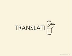 the word translatt off is shown in black and white