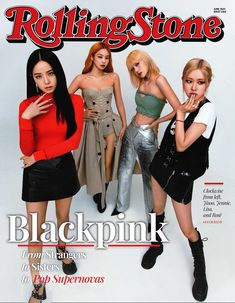 the cover of rolling stone magazine featuring blackpink