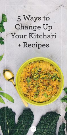 the cover of 5 ways to change up your kitchen + recipes book with broccoli and cauliflower