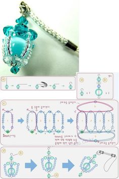 the instructions for how to make a beaded necklace