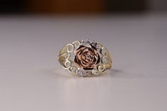 14k Pink Rose CZ Ring / 14k Vintage Flower Ring / Minimalist Gold Ring / Dainty Floral Ring / Gift For Her * Metal : 14k Gold * Condition : Brand New * Finish : Polished * Avg Weight: 3.08g * Gemstone: Cubic Zirconia RETURNS & EXCHANGES I gladly accept returns, exchanges, and cancellations Contact me within: 3 days of delivery Ship items back within: 7 days of delivery Request a cancellation within: 24 hours of purchase The following items can't be returned or exchanged Because of the nature of Hallmarked 14k Rose Gold Flower Ring, Rose Flower Ring For Anniversary, Fine Jewelry, Rose-colored Fine Jewelry Flower Ring For Anniversary, Elegant Sterling Silver Ring With Rose Design, Fine Jewelry Flower Ring With Rose Design For Promise, Fine Jewelry Rose Design Flower Ring For Promise, Fine Jewelry Rings With Rose Design For Gift, Fine Jewelry Rose Design Rings As Gift, Fine Jewelry Rose Design Rings For Gifts