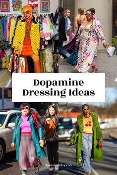 Dopamine dressing is all about finding joy in the clothes that you wear. Sometimes this means pairing bright colors and eclectic textures together. Here's how to create mismatched outfits that make you happy. #MismatchOutfit #DopamineDressing #ColorfulFashion Fashion Challenge Ideas, How To Mix Prints Outfits, Mismatch Pattern Outfit, Bright Winter Outfit Ideas, Eclectic Colorful Outfits, Eclectic Fashion Summer, Colourful Street Style, Bright Capsule Wardrobe, Eclectic Winter Fashion