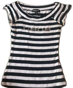 Black And White Striped Top Outfit, 2000 Tops, Stripes Outfit, Emo Shirt, Striped Outfit, Emo Shirts, Silly Clothes, Glo Up