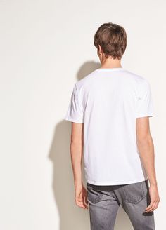 Short sleeve crew neck tee made of soft pima cotton. Basic Relaxed Fit Pima Cotton T-shirt, Essential Relaxed Fit Summer Tops, Summer Relaxed Fit T-shirt, Classic Everyday Pima Cotton T-shirt, Classic Everyday T-shirt In Pima Cotton, Relaxed Fit Pima Cotton T-shirt, Relaxed Fit Pima Cotton T-shirt With Short Sleeves, Casual Relaxed Fit Pima Cotton T-shirt, Casual Pima Cotton T-shirt With Relaxed Fit