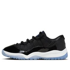 (PS) Air Jordan 11 Low 'Space Jam' FV5116-004 Black Jordan Shoes With Air Cushioning For Streetwear, Black Tpu Sports Sneakers, Black Synthetic Jordan Shoes For Light Sports, Sporty Black Basketball Shoes With Translucent Outsole, Black Fade-resistant Synthetic Jordan Shoes, Black Jordan Running Shoes With Air Cushioning, Black Basketball Shoes With Air Cushioning For Training, Black Breathable Jordan Shoes For Light Sports, Black Basketball Shoes With Translucent Outsole