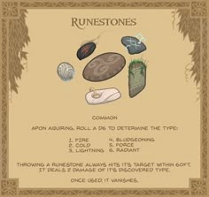 the instructions for how to use stones