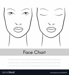 Blank Face Chart, Makeup Diagram, Artist Makeup