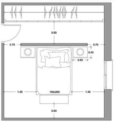 the floor plan for a bedroom and bathroom