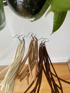 Nail Necklace, 2024 Creative, Horse Shoe Nails, Nails Necklace, Earrings Boho Chic, Dangle Earrings Boho, Horse Shoe, Suede Tassel, Earrings Boho