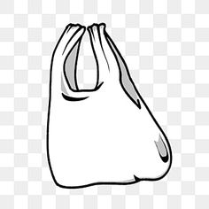 a black and white drawing of a bag