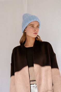 The Mohair Beanie is hand knitted with our premium Italian mohair blend. So comfortable and cozy that you can easily wear it throughout the day. Both light and fuzzy, this extra soft hat has a fold-over brim for extra warmth. Minimally designed to elevate any outfit, so you can pair it with an oversized coat or your bomber jacket. Made to order in 3 colors that smoothly match with neutrals and more vibrant colors. Handcrafted in Greece. DETAILS * Super soft, premium quality Italian mohair * 60% kid mohair, 40% microfiber * Seamless design * Hand wash in cold water SIZE & FIT * One size, fits most SHIPPING & RETURNS: * Free shipping * Gift-ready packaging * Made to order, ships in 1-2 weeks * 30-day return policy https://etsy.me/2zLMBEv See more of our Mohair capsule collection here: https: Knitted Alpaca Hat For Fall, Blue Wool Knitted Beanie, Cozy Alpaca Hats For Fall, Winter Alpaca Soft Knit Hat, Blue Soft Knit Beanie For Fall, Winter Soft Knit Alpaca Hat, Winter Wool Crochet Hat One Size, Blue Knitted Hat For Fall, Blue Soft Knit Hat For Fall