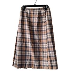 ad eBay - Aljean of Canada Vintage Wrap Skirt Virgin Wool Tartan Plaid Cream Tan Size XS/S - Buy Now, click the link (eBay) Vintage Wrap Skirt, Women Skirts, Tartan Plaid, Brands Outlet, Wrap Skirt, Tartan, Buy Now, Womens Skirt, Plaid