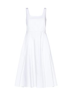 Dress from Blanca VitaComposition: Natural (veg)->cotton, 58% Synthetic->viscose, 40% Synthetic->elastane, 2% Italy Women, Moncler Women, Full Skirt, Fitted Bodice, Dress Codes, Luxury Boutique, Stretch Cotton, Day Dresses, Dress Shop