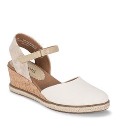 Ocean - Cream - Hero Closed Toe Wedges, Toe Loop Sandals, Wide Width Sandals, Mule Sneakers, Cold Weather Boots, Favorite Shoes, Low Wedges, Wide Calf Boots, Cute Style