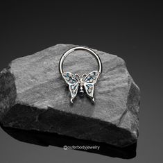 ⚠️ This price is for ONE piece, NOT a pair ⚠️ The bar is made of 316L Stainless Steel, nickel-free, lead-free and hypoallergenic, can be used for a long time. Size: Bar Thickness: 16 Gauge=1.2mm  Inner Diameter: 10mm 16G Blue Butterfly Septum Ring/Silver Gold Hinged Segment Clicker/Daith Hoop/Cartilage Hoop/Helix Hoop/Conch/Tragus Hoop/Septum Jewelry/Gift for her/Minimalist Earrings/Septum Jewelry/Mother's day jewelry gift/Christmas gift/Valentine's Day Gift/Minimalist Jewelry/Minimalist earring Silver Internally Threaded Small Hoop Belly Ring, Silver Internally Threaded Hoop Body Jewelry, Silver Hoop Belly Rings, Silver Small Hoop Belly Rings As Gift, Nickel-free Small Hoop Silver Belly Rings, Silver Hoop Septum Ring Gift, Silver Internally Threaded Hoop Septum Ring, Nickel-free Silver Hoop Septum Ring, Silver Hoop Septum Ring Nickel Free