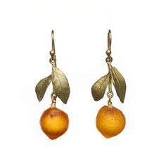 Water Lily Pond Monet, Candied Orange Slices, Candied Orange, Orange Trees, Monet Water Lilies, Fruit Earrings, Orange Earrings, Orange Leaf, Orange Tree