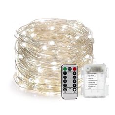 a white light string with remote control