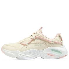 (WMNS) Skechers Stamina Airy 'Off White Pink' 896078-OFPK Cream Lace-up Sneakers For Outdoor Activities, Cream Synthetic Sneakers For Outdoor, Cream Breathable Synthetic Sneakers, Cream Synthetic Breathable Sneakers, Breathable Cream Synthetic Sneakers, Breathable Synthetic Cream Sneakers, Cream Synthetic Outdoor Sneakers, Cream Lace-up Synthetic Running Shoes, Off White