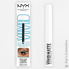 * 1 BRAND NEW NYX VIVID MATTE LIQUID LINER - WHITE" * Get ultra-matte, vivid lines with Nyx Professional Makeup's Vivid Matte Liquid Liner in white! Easy glide, smear-resistant formula allows you to freely experiment with graphic lines and wings. Super-thin, precise tip gives you total control over your liner thickness and definition every time. Always cruelty-free. *Benefits: - Long-wearing formula is fade, transfer and smudge-resistant - Easy glide formula with no skipping or tugging - Can easily create thin to thick lines - Thin tip brush allows for precise application *How to: Trace your upper lash line with the thin, precision brush tip to define your eyes with matte color, or extend the line past your outer corners to create a winged eyeliner look. Pair it with mascara (we recommend Eyeliner Looks, Liquid Liner, Winged Eyeliner, Nyx Professional Makeup, Professional Makeup, Beauty Make Up, Nyx, Cruelty Free, Eyeliner