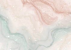 an abstract painting with white and pink colors on it's surface, as well as bubbles