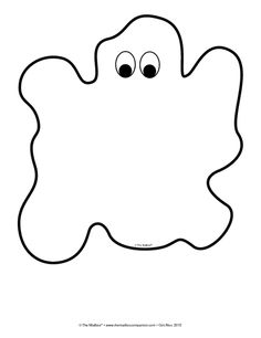 a black and white drawing of a ghost with eyes on it's face, in the shape of a rectangle