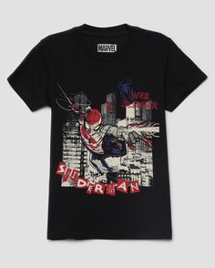 Pr�tica e vers�til, a Camiseta infantil web slinger Homem-Aranha 4-10A preta | Marvel � o tipo de pe�a que n�o pode faltar no guarda-roupa do seu pequeno que � apaixonado pelo universo de O Homem Aranha. Confeccionada em malha de algod�o, com gola redonda, mangas curtas e estampa do personagem, com ela voc� pode compor in�meros looks super fofinhos para o seu filho. Ele vai ficar lindo e pronto para brincar o dia inteiro! Caracter�sticas: Marca: Marvel Algod�o 100% Gola redonda Manga curta Barra tradicional Estampa O Homem Aranha B�sica e que nunca sai de moda a camiseta � aquela pe�a que n�o pode faltar no guarda-roupa. Encontrada em tecido de malha de algod�o ou meia malha � uma pe�a vers�til e pr�tica na hora de compor um look. S�o in�meras as possibilidades de utiliza��o dessa pe�a sej Teen Doctor, Dr Marvel, Web Slinger, Wimpy Kid, Suwon, Marvel, How To Wear