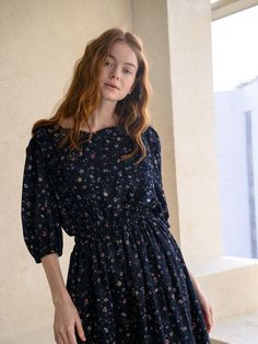 Composition : POLYESTER 100%Color : NAVY_FREECountry of Origin : Republic of Korea Neck Flower, No Frills, Jumpsuit Dress, Long Dress, Dress Outfits, Composition, Navy, The Originals, Clothes For Women