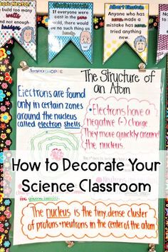 a classroom bulletin board with the words how to decorate your science classroom