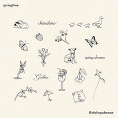 an image of springtime drawings on paper