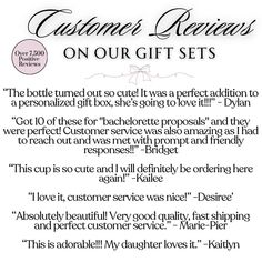 the customer review on our gift sets is an excellent way to get customers'attention