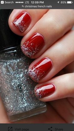 Glamorous Christmas Nails, Holiday Nails Thanksgiving, Gell Nails, Classic Nail Art, Christmas Nail Colors, Red Nail Art Designs, Holiday Nails Winter, Holiday Nails Christmas, Red Nail Art