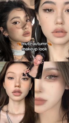 go-to fall look 🤎🤎🤎 #makeuplook #makeup #tutorial #fallmakeup #fall Credit: mourveskim Soft Autumn Makeup, Soft Make-up, Fall Makeup Trend, ماثيو ماكونهي, Asian Makeup Tutorials, Autumn Makeup, Makeup Artist Tips