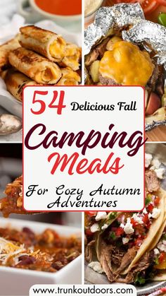 Explore 54 mouthwatering fall camping meals perfect for your next autumn adventure! From easy fall camping meals to Thanksgiving camping meals, these camping fall food ideas will keep you warm and cozy. Discover fall camping tips, camping recipes for two, and winter camping recipes. Whether you need fall camping dinner ideas or cold weather camping food, these recipes are sure to delight. #FallCampingMeals #CampingFallFood #ColdWeatherCampingFood Summer Camp Food Ideas, Beach Camping Food Ideas, Thanksgiving Camping Meals, Rv Recipes Meal Planning, Camping For Thanksgiving, Frozen Camping Meals, Fall Camping Food Ideas, Cabin Meals For Two, Winter Camping Recipes