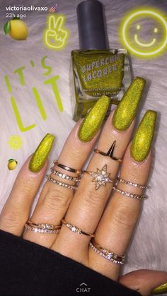 Green Nail, Top Nail, Nails On Fleek, Beauty Nails, How To Do Nails, Fake Nails