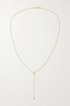 JENNIFER MEYER 18-karat gold diamond necklace | NET-A-PORTER 14k White Gold Lariat Necklace With Adjustable Chain, Fine Jewelry Lariat Necklace, Fine Jewelry Lariat With Diamond Cut, Timeless 14k Gold Lariat Necklace With Adjustable Chain, Timeless 14k Gold Lariat Necklace As Gift, White Gold 14k Lariat Necklace With Adjustable Chain, Formal Lariat Jewelry With Delicate Chain, 14k Gold Lariat Necklace Fine Jewelry, Fine Jewelry Diamond Cut Lariat