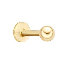 Crafted from 14k gold, and polished to a brilliant shine, this labret lip stud enhances your stylish look. Crafted from 14k gold, and polished to a brilliant shine, this labret lip stud enhances your stylish look. Length: 12 mm Width: 3.5 mm Gauge: 16g Thread: external Metal: 14k gold Finish: polished Packaging: pouch Size: One Size. Color: Yellow. Gender: female. Age Group: adult. Material: 14 Kt Gold. Modern 14k Yellow Gold Piercings, Classic Gold Round Piercings, Classic Round Internally Threaded Nose Studs, Classic 14k Yellow Gold Nose Studs, Classic Yellow Gold Internally Threaded Nose Studs, Classic Gold Round Nose Studs, Packaging Pouch, Lip Stud, Types Of Piercings