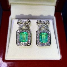 "PROFESSIONALLY MADE TO ORDER Takes 5-7 days to handcraft, diamond setting, and 3 more days for UPS EXPRESS (free shipping). So a total of 10 days after clear payment is expected. -All dimensions, carat weights, and QUALITY are the minimum of what you will receive. You will get only bigger, better, or more sparkling items! For rings, they will be made in your size from scratch, PERFECTLY FOR YOU!! And because of this, you will have a choice to choose whether you want your piece in White Gold, Ye Luxury Platinum Diamond Earrings Hallmarked, Platinum Drop Earrings For Gift, Platinum Drop Earrings As Gift, Luxury Gia Certified Jewelry For Evening, Exquisite Platinum Diamond Earrings In Silver, Luxury Emerald Earrings With Diamond Accents, Exquisite Platinum Drop Diamond Earrings, Platinum Jewelry With Diamond White Matching Earrings, Elegant Gia Certified Drop Earrings