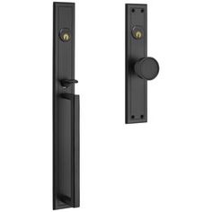 an image of a black door handle