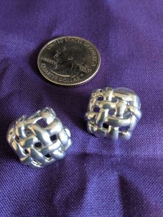 Basket Weave Silver Stud Earrings.  Dimensions are 2.5 cm Square. Simple yet Elegant. These are Vintage and gently used. 100% Smoke Free Basket Earrings Gold, Quarter Dollar, Silver Studs, Silver Earrings Studs, Basket Weaving, Jewelry Earrings Studs, Etsy Earrings, Weaving, Jewelry Earrings