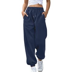 Women High Waisted Sweatpants Joggers Drawstring Athletic Pants With Pockets are the ideal fusion of fashion and coziness. These functional pants are made to move with you, giving you unrestricted freedom to run, jump, and stretch. They are suitable for the entire day because of the smooth, breathable fabric. These jogger pants are a stylish statement that can be dressed up or down thanks to their striking hues and modern style. Specifications: Fabric Type: Cotton, polyester Care Instructions: High Waisted Sweatpants, Warm Pants, Formal Pants, Long Trousers, Comfy Pants, Mens Dress Pants, Pants With Pockets, Crop Top Sweater, T-shirts & Tank Tops