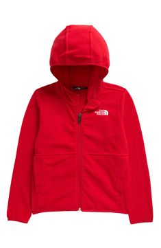 A zip-front hoodie made from fully recycled fleece offers lightweight warmth and is an ideal layering piece for bundling up your little adventurer. Front zip closure Front welt pockets 100% polyester Machine wash, tumble dry Imported Red Hooded Fleece Jacket For Outdoor, Red Hooded Hoodie For Outdoor Activities, The North Face Hooded Fleece Jacket For Outdoor, Hooded Fleece Jacket By The North Face For Outdoor, North Face Kids, Layering Pieces, Welt Pockets, Welt Pocket, Zip Hoodie