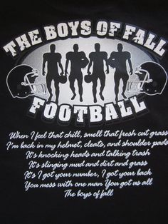 the boys of fall football t - shirt