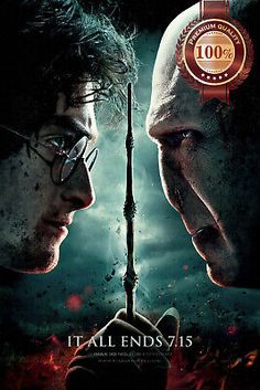 the poster for harry potter's movie, it all ends with two men facing each other