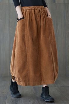 Brown Corduroy Skirt Maxi Corduroy Skirt Autumn Winter - Etsy.de Winter Cotton Skirt With Pockets, Casual Corduroy Skirt With Pockets, Casual Corduroy Skirt For Winter, Corduroy Skirt For Winter, Fall Corduroy Skirt With Pockets, Casual Brown Corduroy Skirt, Corduroy Lined Skirt Bottoms For Fall, Brown Cotton Skirt For Winter, Spring Corduroy Skirt With Pockets