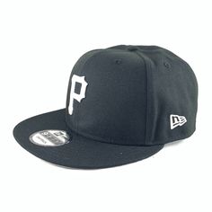 Pittsburgh Pirates New Era 9Fifty Snapback Hat New Era 950 Black and White Basics style Official MLB Product, Major League Baseball Adjustable snap closure in the back Black cap with white P stitch logo Under visor color, grey 100% polyester Short Brim Fitted Hat For Baseball Season, Classic Flat Crown Hat For Baseball Season, Classic Black Baseball Cap With Flat Crown, Classic Short Brim Baseball Cap For Streetwear, Short Brim Snapback Hat For Baseball Season, Black Snapback Hat For Baseball Season With Flat Crown, Short Brim Baseball Cap For Baseball Season, Classic Black Snapback Hat With Short Brim, Casual Snapback Hat With Short Brim For Baseball Season