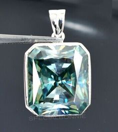 ad eBay - Rare 38.65Ct Radiant Cut Blue Diamond Solitaire Pendant,925 Silver-Great Luster - Buy Now, click the link (eBay) Elegant Green Aquamarine Jewelry, Luxury Green Sapphire Jewelry, Exquisite Blue Jewelry With Polished Finish, Dazzling Sterling Silver Rectangular Jewelry, Elegant Silver Sapphire Gemstones, Luxury Sapphire Sterling Silver Jewelry, Elegant Silver Aquamarine Jewelry, Elegant Sapphire Gemstones In Sterling Silver, Elegant Faceted Gemstones In Sterling Silver