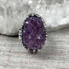 Druzy amethyst ring silver 925 Purple stone ring Raw crystal ring, Amethyst gemstone ring for women, tree branch ring silver made in Armenia 【FULL DETAILS】 ► Gemstone: natural amethyst ► RING SIZE: all size available ► RING WEIGHT: 19.7 gr (0.043 lb) ► Parameters: 28 mm * 20 mm (1.102 *0.787 in) All our jewelry is crafted with great attention to detail! We strive to provide you the best quality, modern design, and perfect look!! All our jewelry is made of high-quality sterling silver and is stam Amethyst Ring Silver, Women Tree, Tree Branch Ring, Purple Stone Ring, Purple Stone Rings, Raw Crystal Ring, Branch Ring, Purple Stones, Crystal Ring