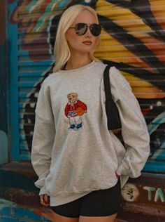 Introducing our embroidered SMU bear sweatshirts - a perfect blend of comfort and style. Each made-to-order sweatshirt comes with a durable embroidery backing, ensuring it holds up even after multiple washes. Unlike printed designs, the embroidered touch offers longevity and stands the test of time. The materials matter, and we take pride in using high-quality threads paired with Gildan fleece crewnecks - a 50% cotton and 50% polyester blend. The result? A comfy and durable sweatshirt that maint Vintage Crewneck, Hold Ups, Vintage Sweatshirt, Sweat Shirt, Favorite Outfit, Gender Neutral, Art Collection, Crew Neck, Sweatshirts Hoodie