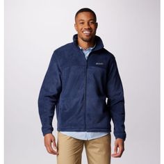 A Columbia classic. This soft, durable, rugged fleece adds a layer of warmth on chilly days from camp to trailhead. Zippered pockets securely stash your phone. Casual Solid Outerwear For Camping, Casual Outerwear For Camping, Casual Fleece Jacket With Ykk Zipper, Functional Fleece Outdoor Outerwear, Fall Fleece Jacket With Pockets For Outdoor Work, Outdoor Fleece Jacket With Pockets, Functional Fleece Jacket For Hiking, Fleece Lined Outerwear For Outdoor Work, Fleece Outerwear With Fleece Lining For Outdoor Work