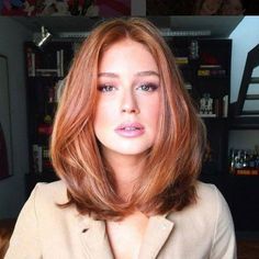 Rambut Brunette, Long Red Hair, Shoulder Length Hair Cuts, Trendy Haircuts, Mid Length Hair, Long Red, Medium Hair Cuts, Long Bob, Shoulder Length Hair